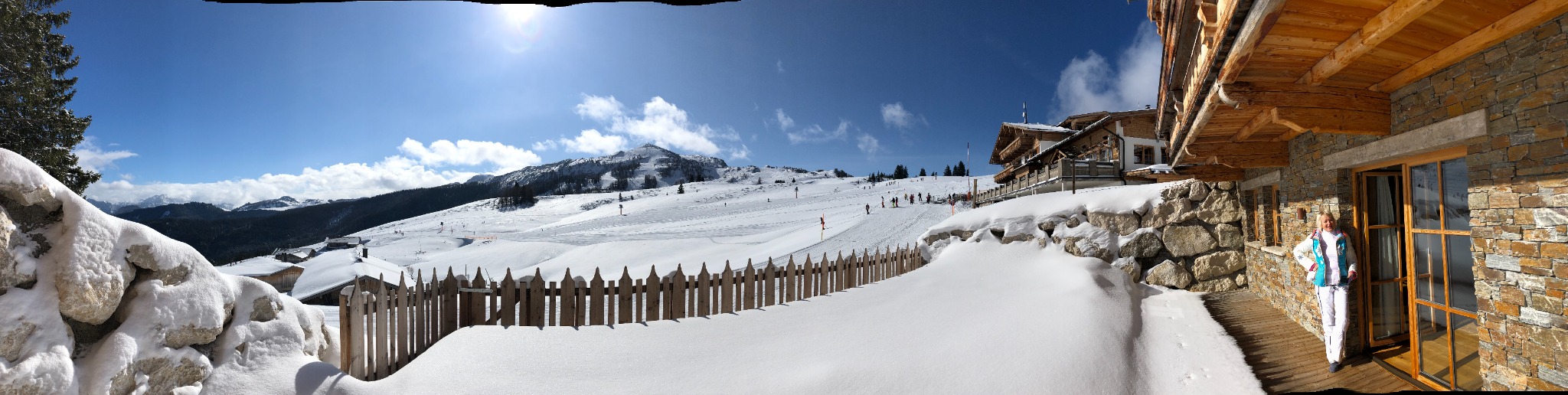 Region Steinplatte Winterpanorama bei der Möseralm in Waidring Tirol